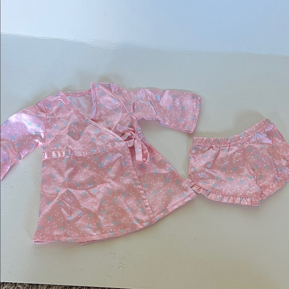 American Girl Pink and Blue Floral Outfit